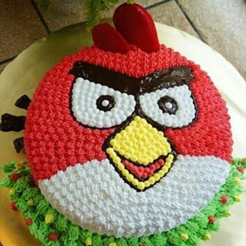 Angry Bird Face Cake