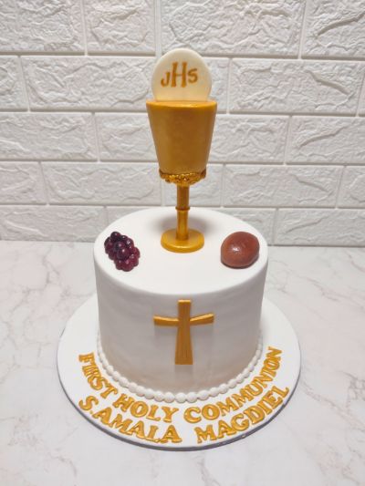Heavenly Holy Communion Cake