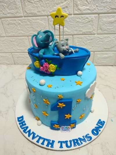Elephant First Birthday Cake