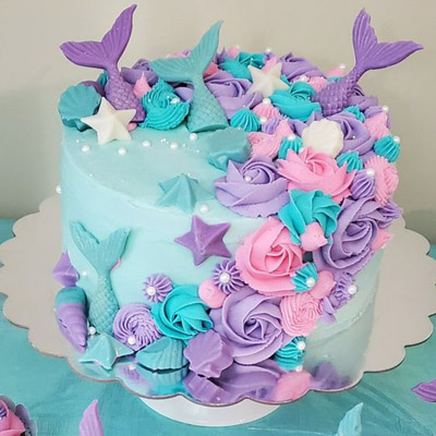 Little Mermaid Theme Cake