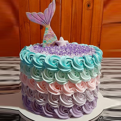 Little Mermaid Theme Cake