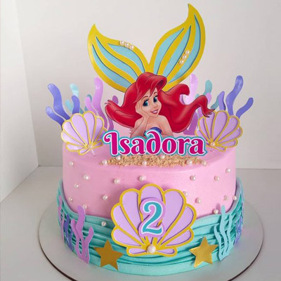 Little Mermaid Theme Cake