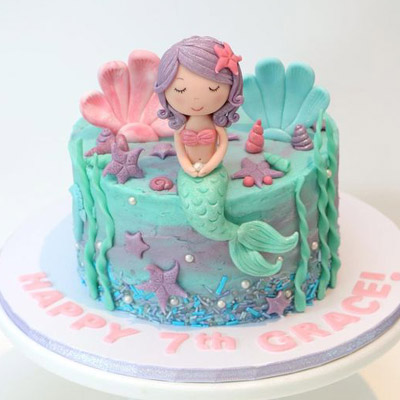 Little Mermaid Theme Cake