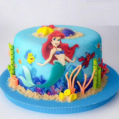 Little Mermaid Theme Cake