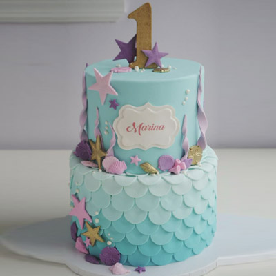 Little Mermaid Theme Cake