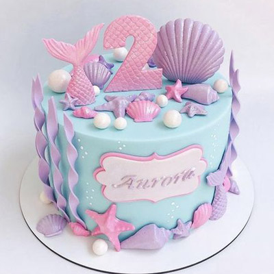 Little Mermaid Theme Cake