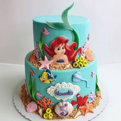 Little Mermaid Theme Cake
