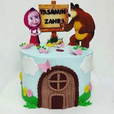 Masha & Bear Theme Cake