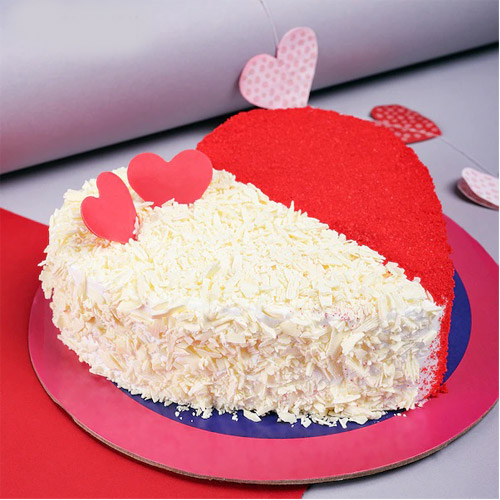 Heart Shaped Red velvet Cake 